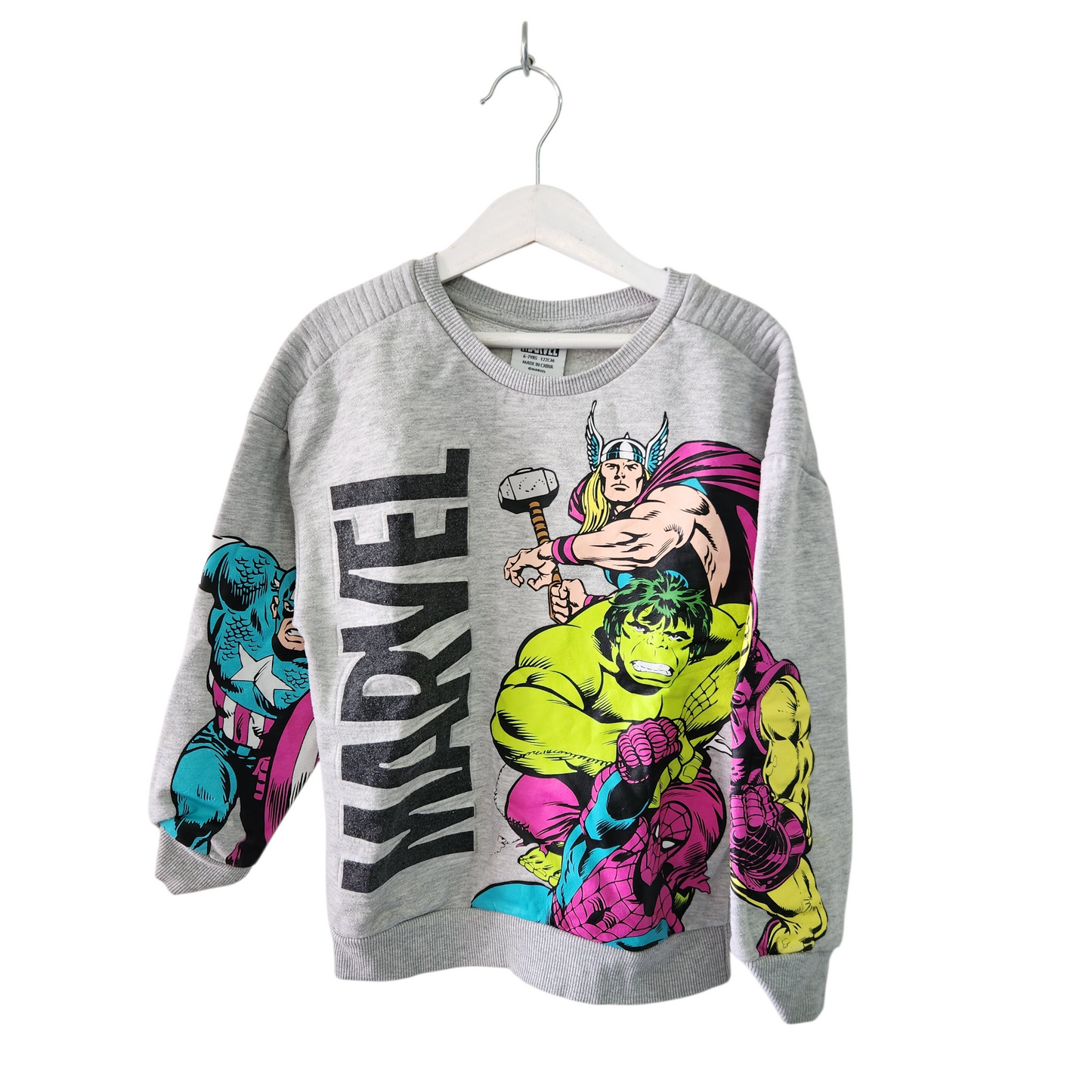 PRIMARK | MARVEL | פוטר לילדים צבע אפור | גיל 6-7