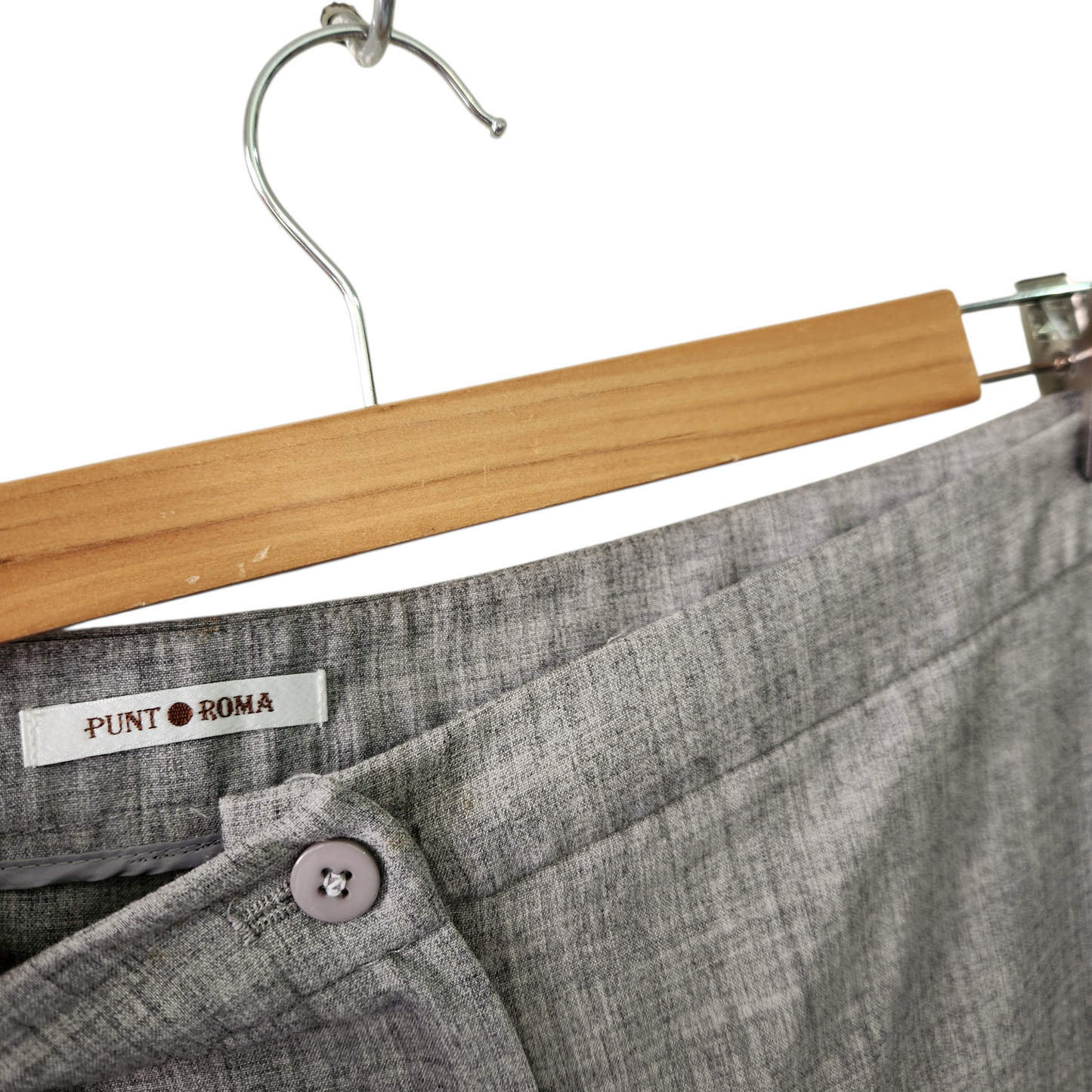 PUNT ROMA | מכנסיים ארוכים צבע אפור | לאישה מידה 46 | 36 אינץ'