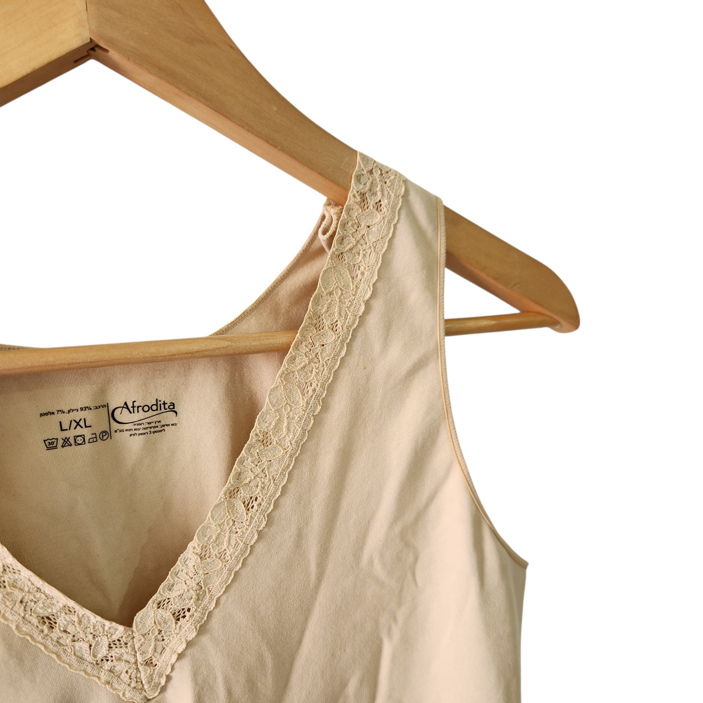 AFRODITA | גופייה ביסיק צבע בז' | לאישה מידה L/XL