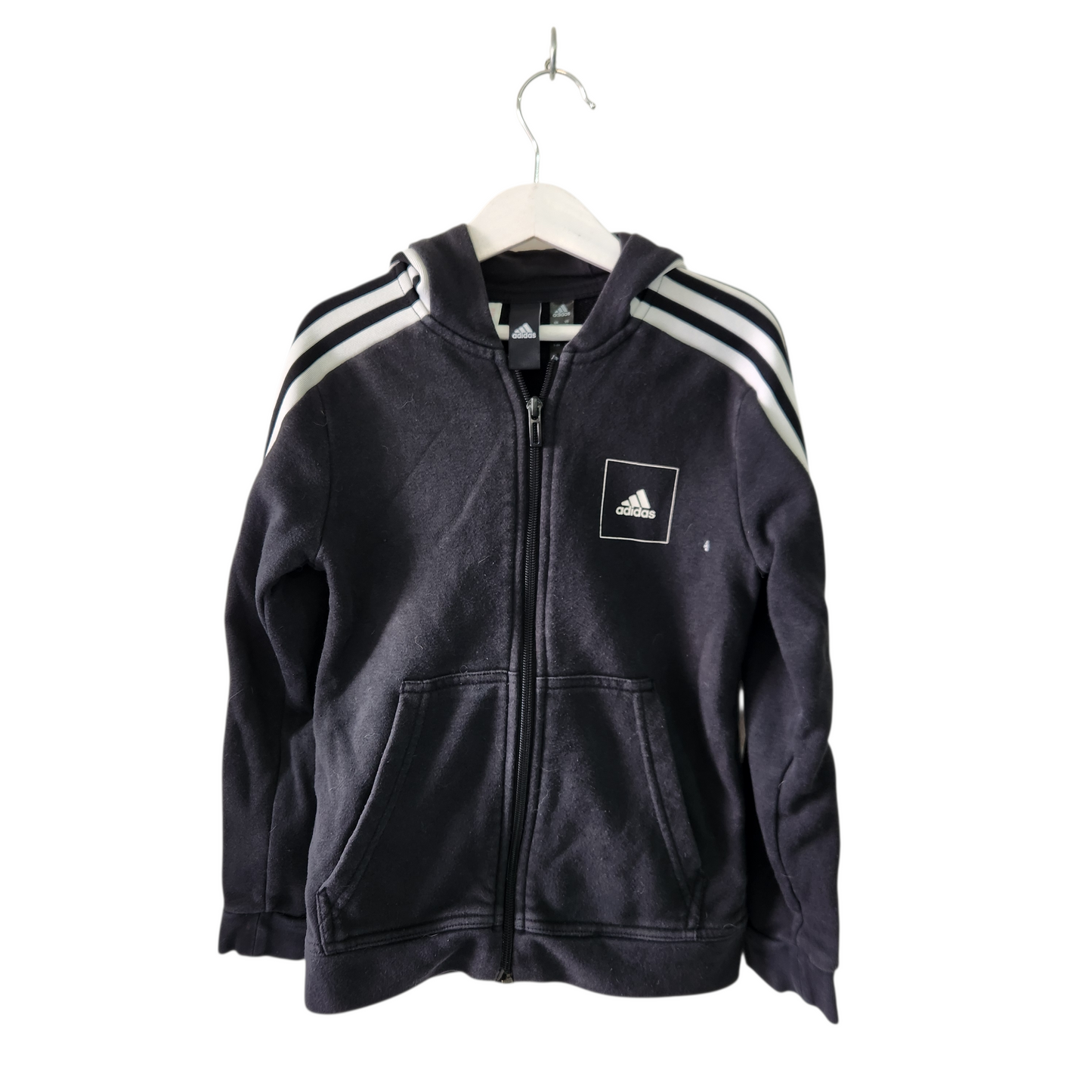 ADIDAS | ג'קט שחור לילדים גיל 7-8 | דהה