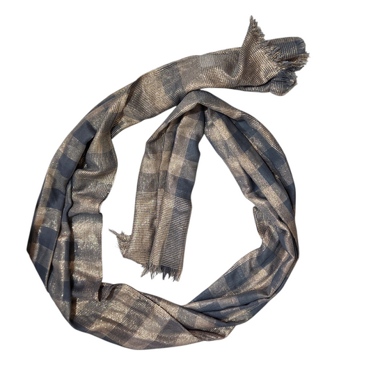 צעיף זהוב נוצץ דק