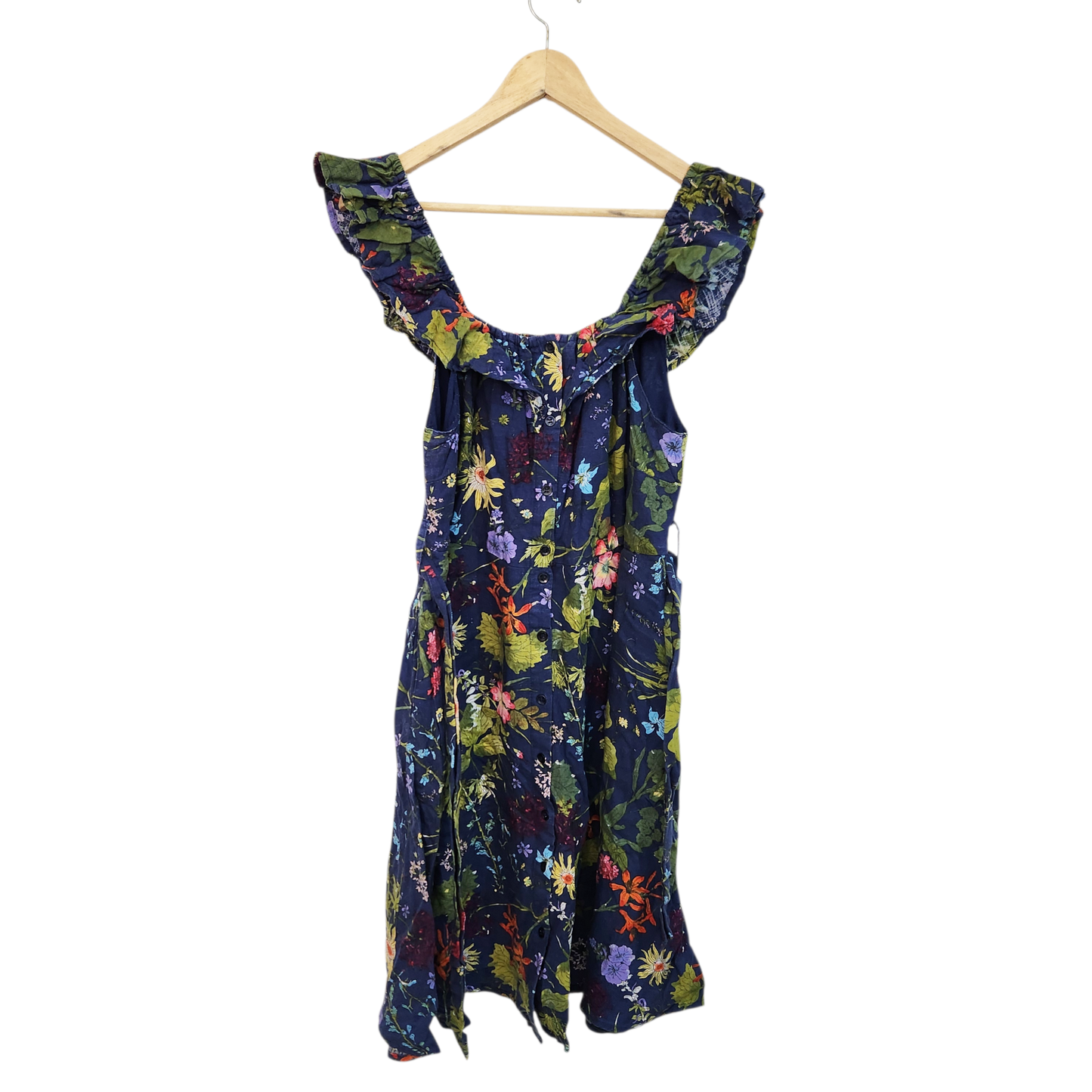 שמלה פרחונית עם קשירה במותן | לאישה מידה M