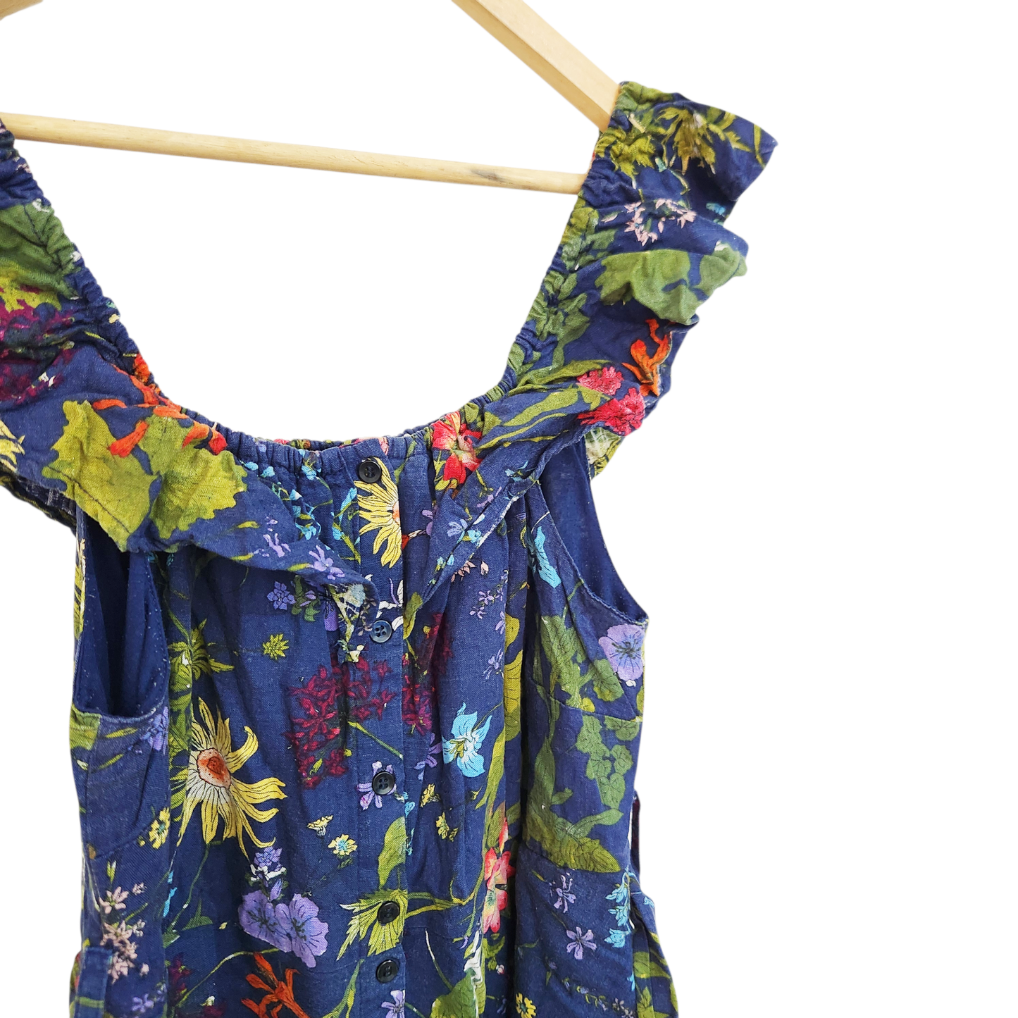 שמלה פרחונית עם קשירה במותן | לאישה מידה M