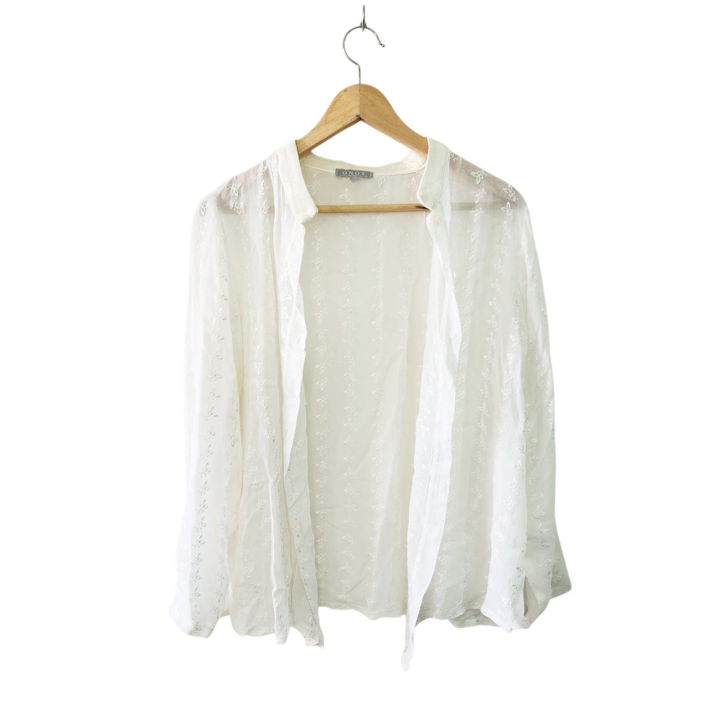 ONOT | חולצה מכופתרת שקופה לאישה מידה 1 S