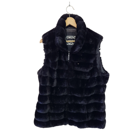 BARBARA LEBEK | ווסט פליז שחור | לאישה מידה XL