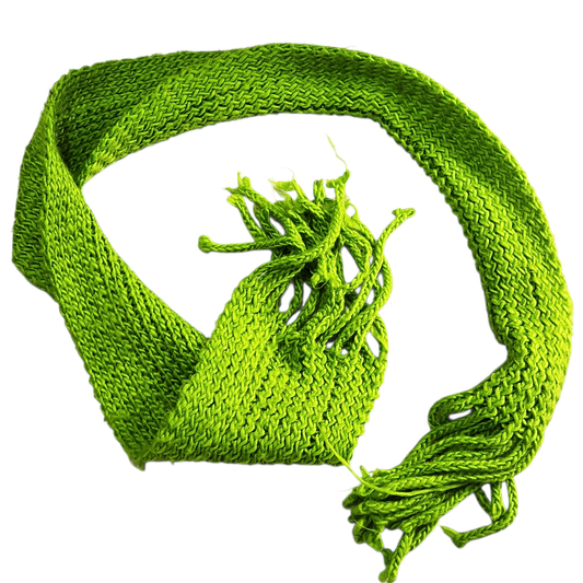 צעיף ירוק סרוג