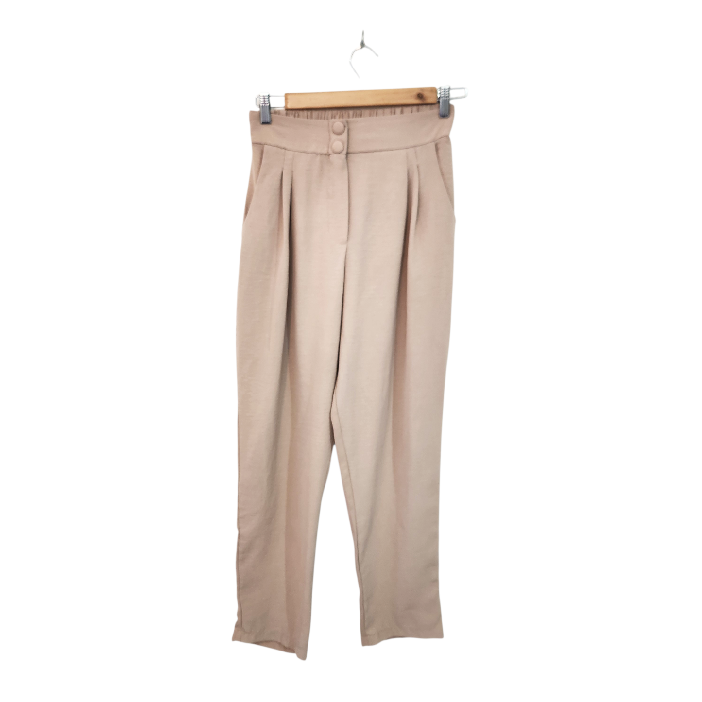 FASHION CLUB | מכנסיים ארוכים דקים צבע בז' | לאישה מידה S
