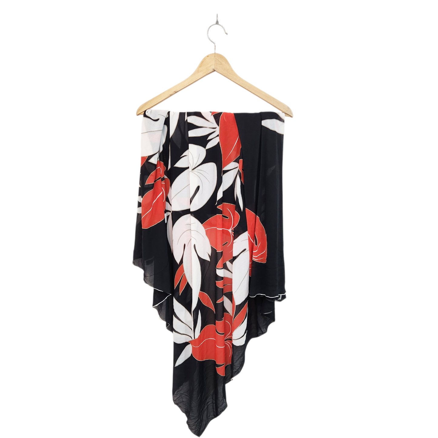 שאל / צעיף דק פרחוני ענק