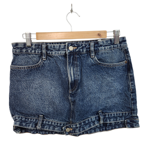 ZARA | חצאית ג'ינס צעוצבת | לאישה מידה L