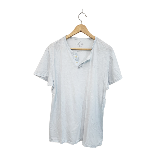 AMERICAN EAGLE | חולצה קצרה צבע תכלת | לגבר מידה L