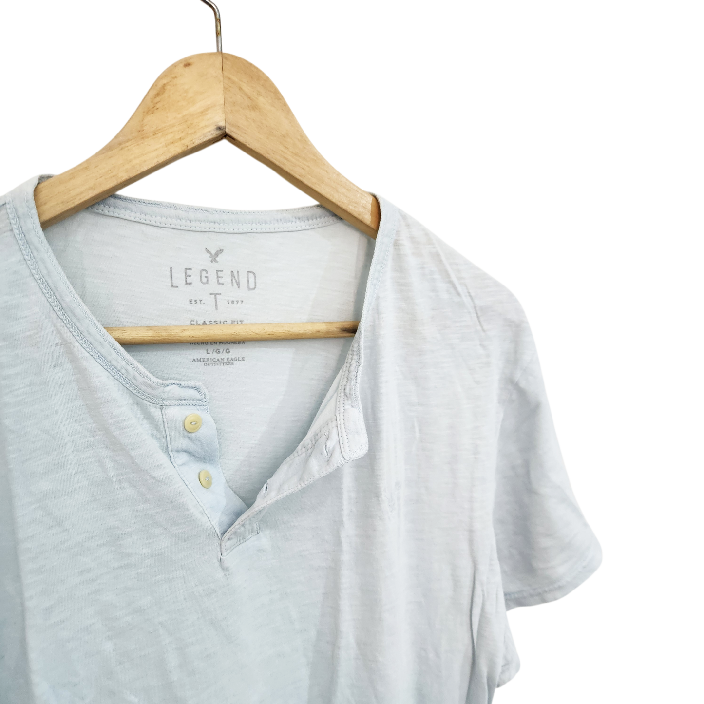 AMERICAN EAGLE | חולצה קצרה צבע תכלת | לגבר מידה L