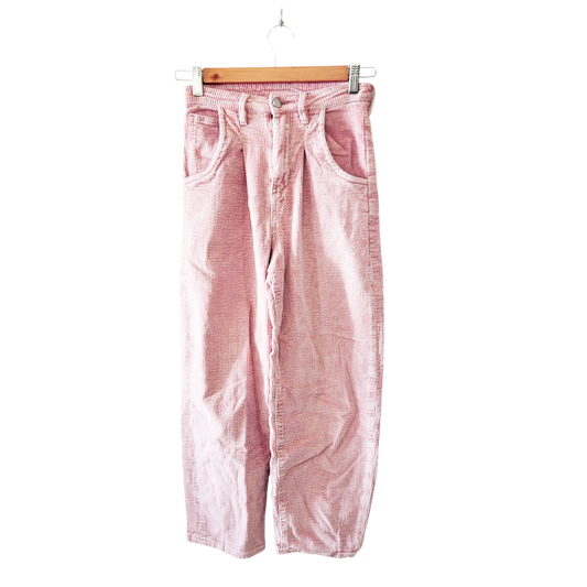 SHEIN | מכנסי קורדרוי ארוכים צבע ורוד | לאישה מידה 34 XS