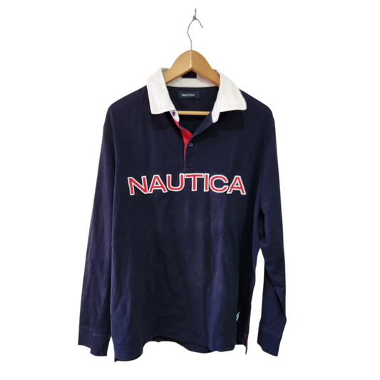 NAUTICA | חולצה ארוכה צבע כחול |  לגבר מידה L