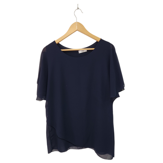 NICE NOISE | חולצה קצרה צבע כחול לאישה מידה XL