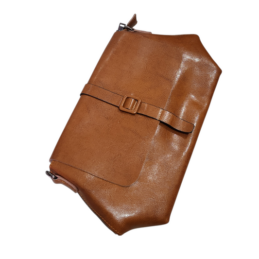 MARTIN JONES | תיק עור חום