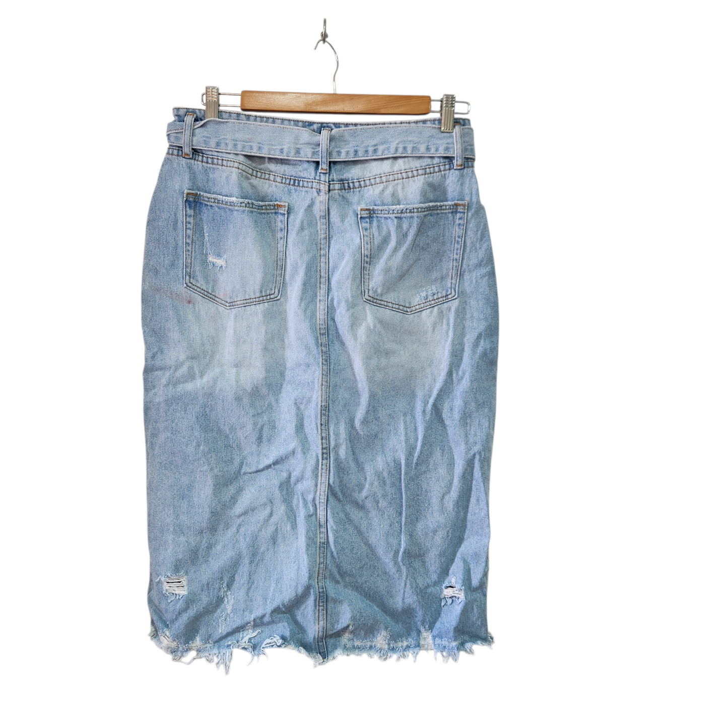 TWENTYFOURSEVEN | חצאית ג'ינס לאישה מידה 42 | מוכתמת