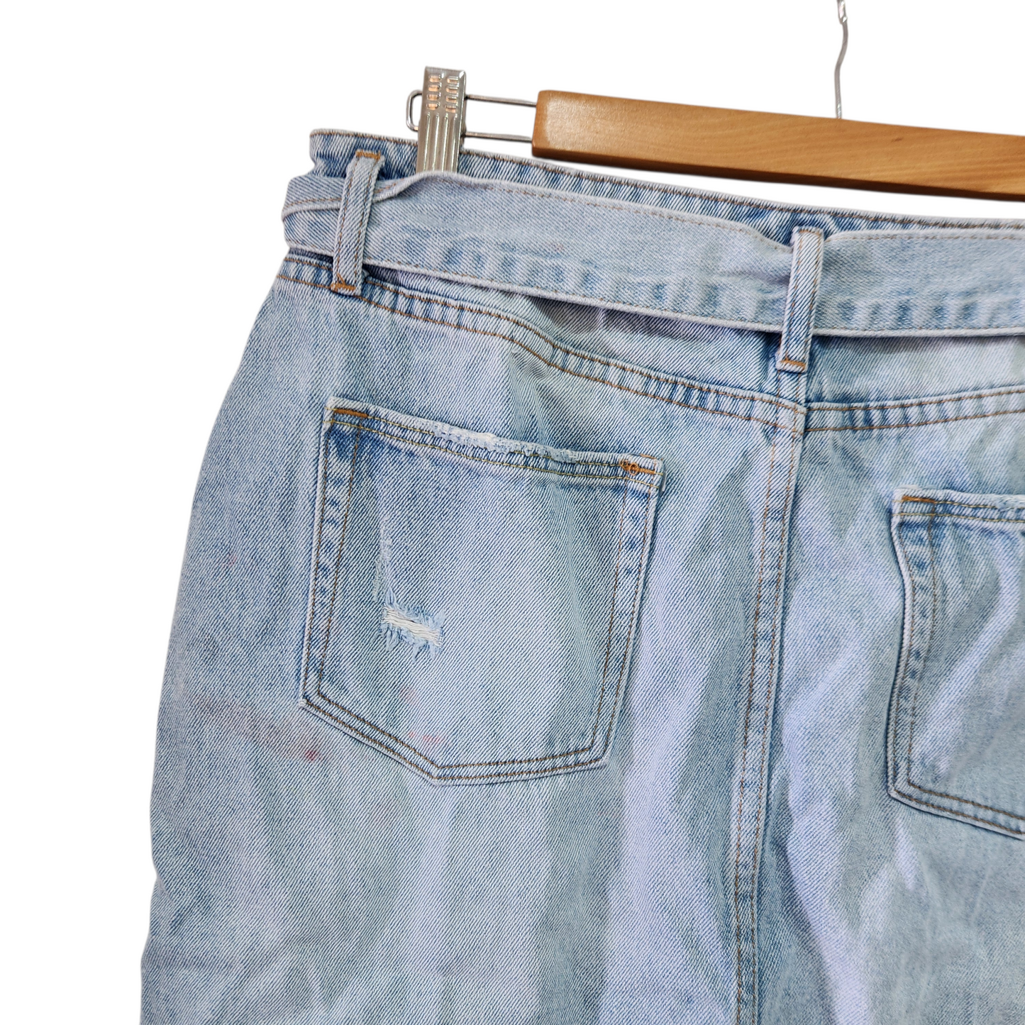 TWENTYFOURSEVEN | חצאית ג'ינס לאישה מידה 42 | מוכתמת