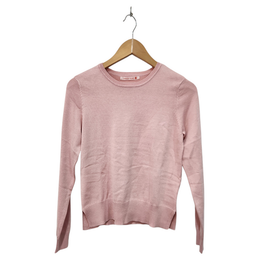 TAMNOON | חולצת סריג ארוכה צבע ורוד | לאישה מידה S