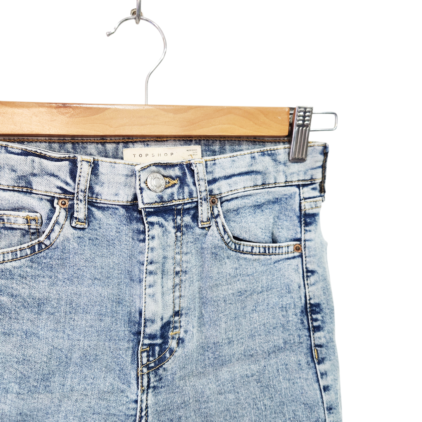 TOPSHOP | ג'ינס סקיני לאישה מידה 34 XS | W25/64CM