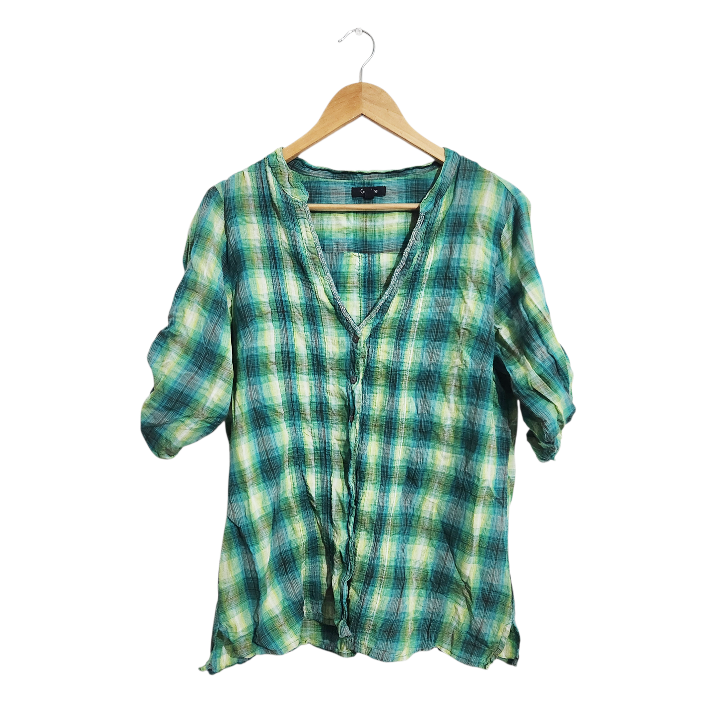 CRAZY LINE | חולצה מכופתרת דקה לאישה מידה 48