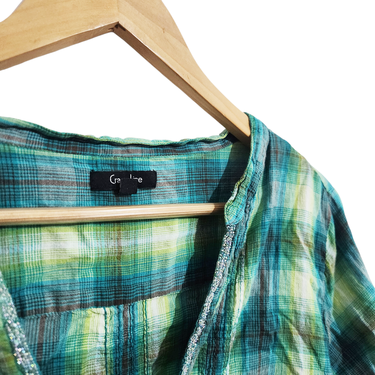 CRAZY LINE | חולצה מכופתרת דקה לאישה מידה 48