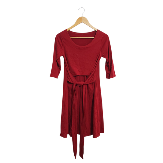 שמלה ארוכה דקה צבע אדום | לאישה מידה L