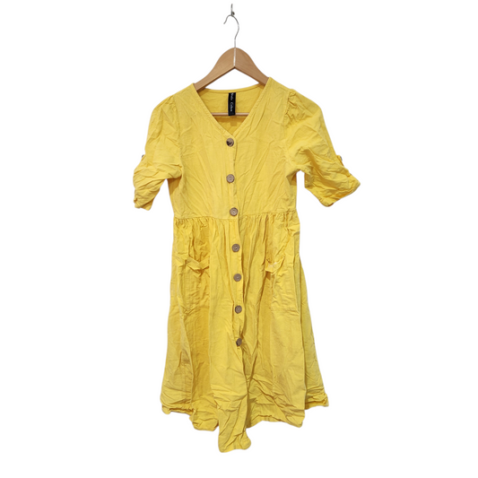 STUDIO COHEN | שמלה צבע צהוב לאישה מידה M/L | דהתה