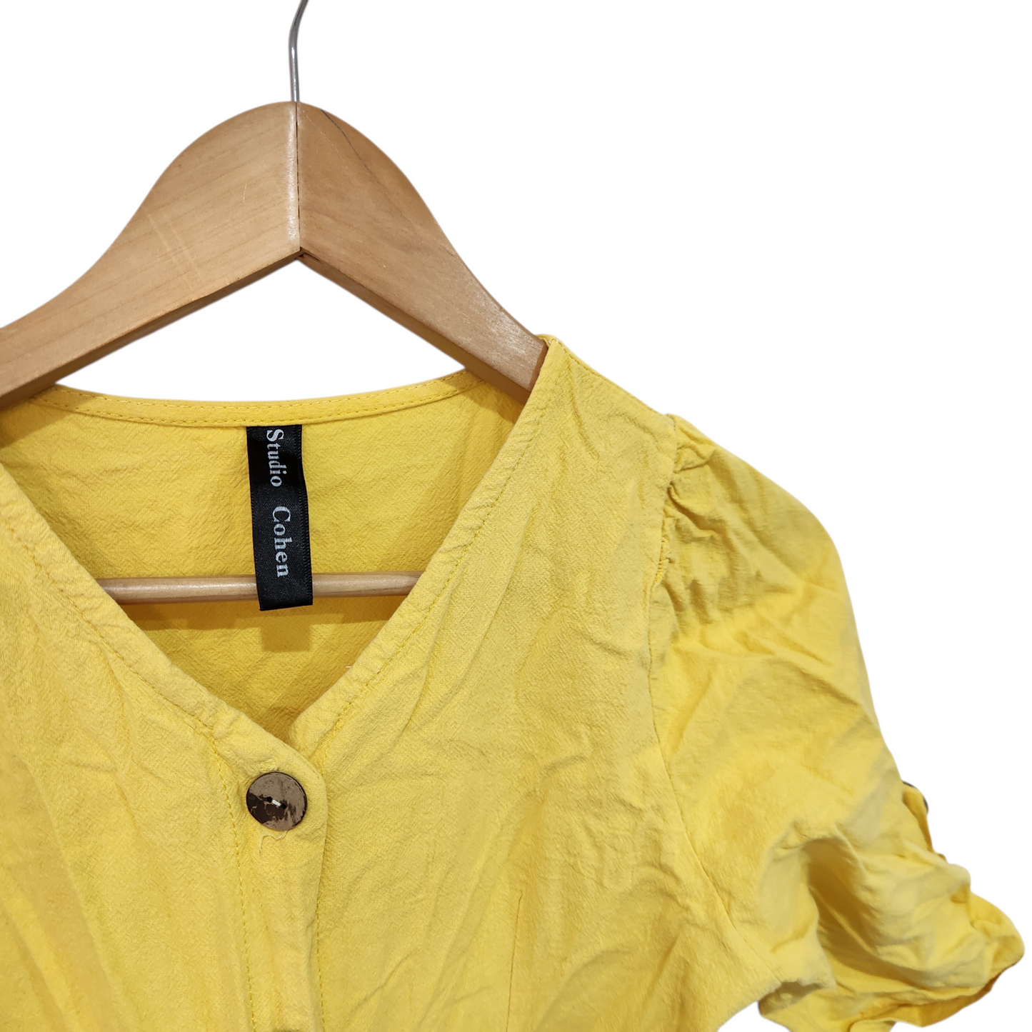 STUDIO COHEN | שמלה צבע צהוב לאישה מידה M/L | דהתה