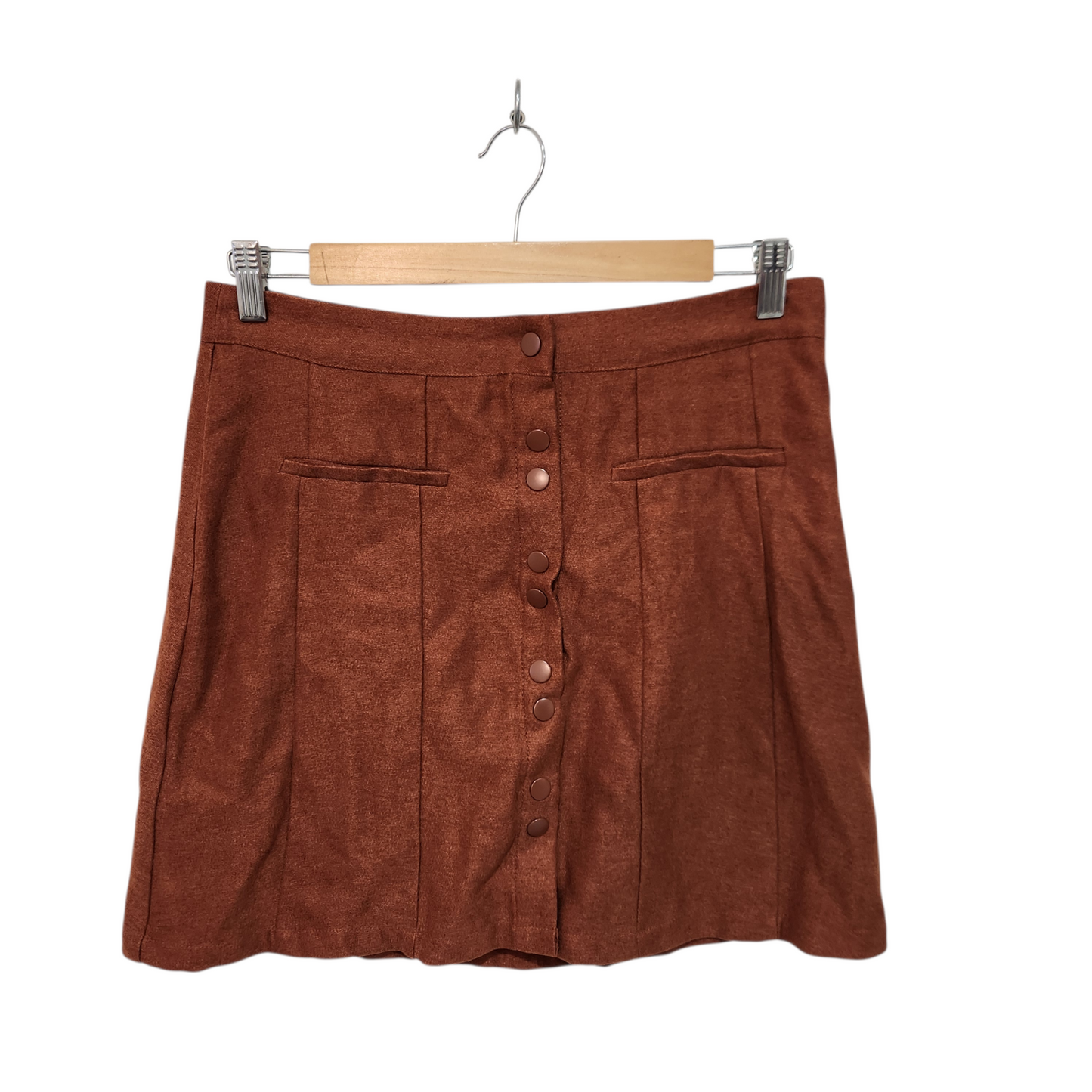 TAMNOON | חצאית קצרה צבע חום | לאישה מידה M