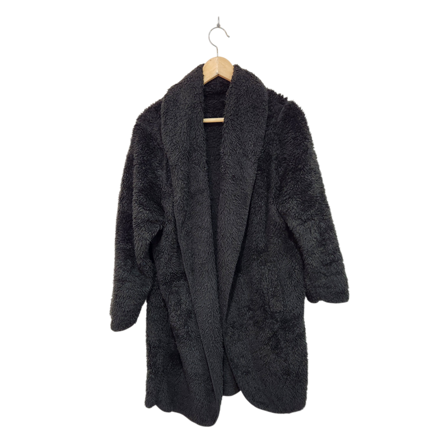 ג'קט פליז צבע שחור לאישה מידה L