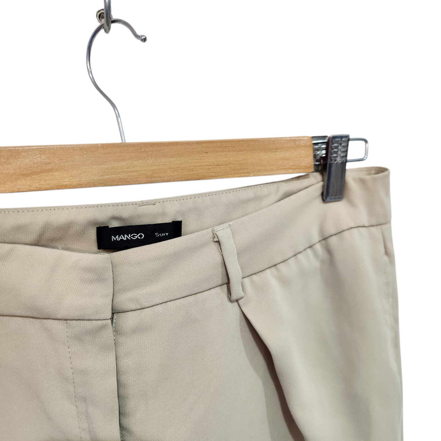 MANGO Suit | מכנסיים מחוייטים צבע בז' | לאישה מידה 38