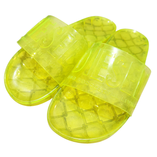 DIESEL | כפכפים צהובים שקופים מידה 41