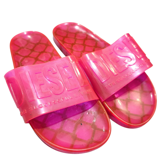 DIESEL | כפכפים צהובים שקופים מידה 41