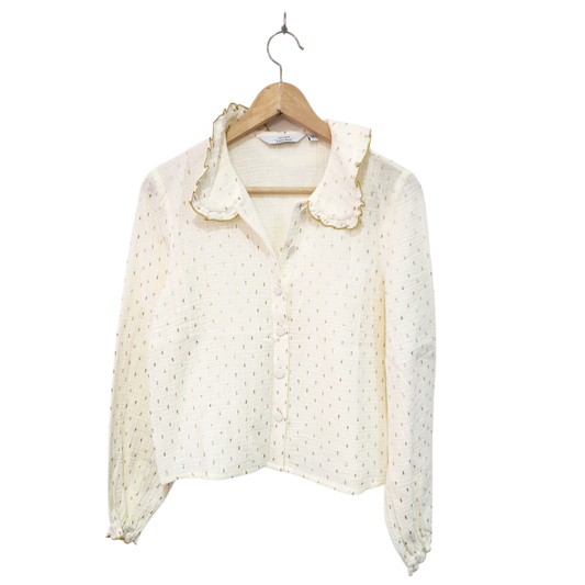 PARIS ATELIER | חולצה ארוכה דקה מכופתרת | לאישה מידה XS