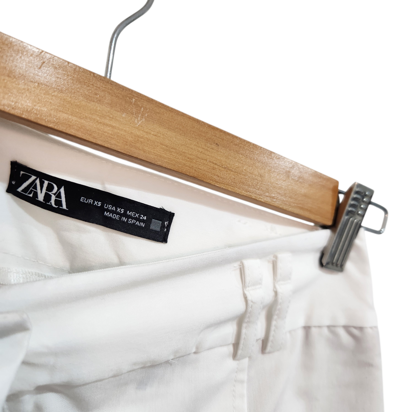 ZARA | מכנסיים ארוכים צבע לבן | לאישה מידה XS