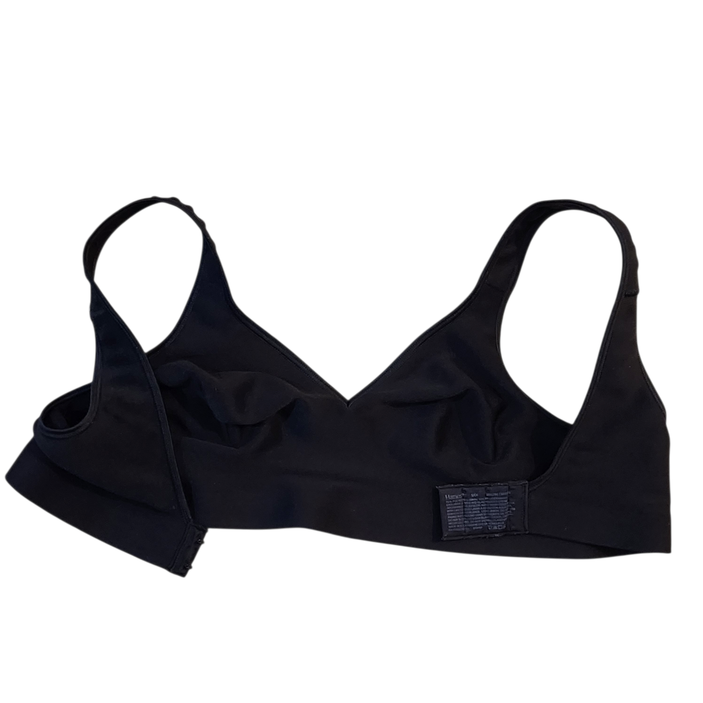 HANES | חזיית בד צבע שחור מידה S