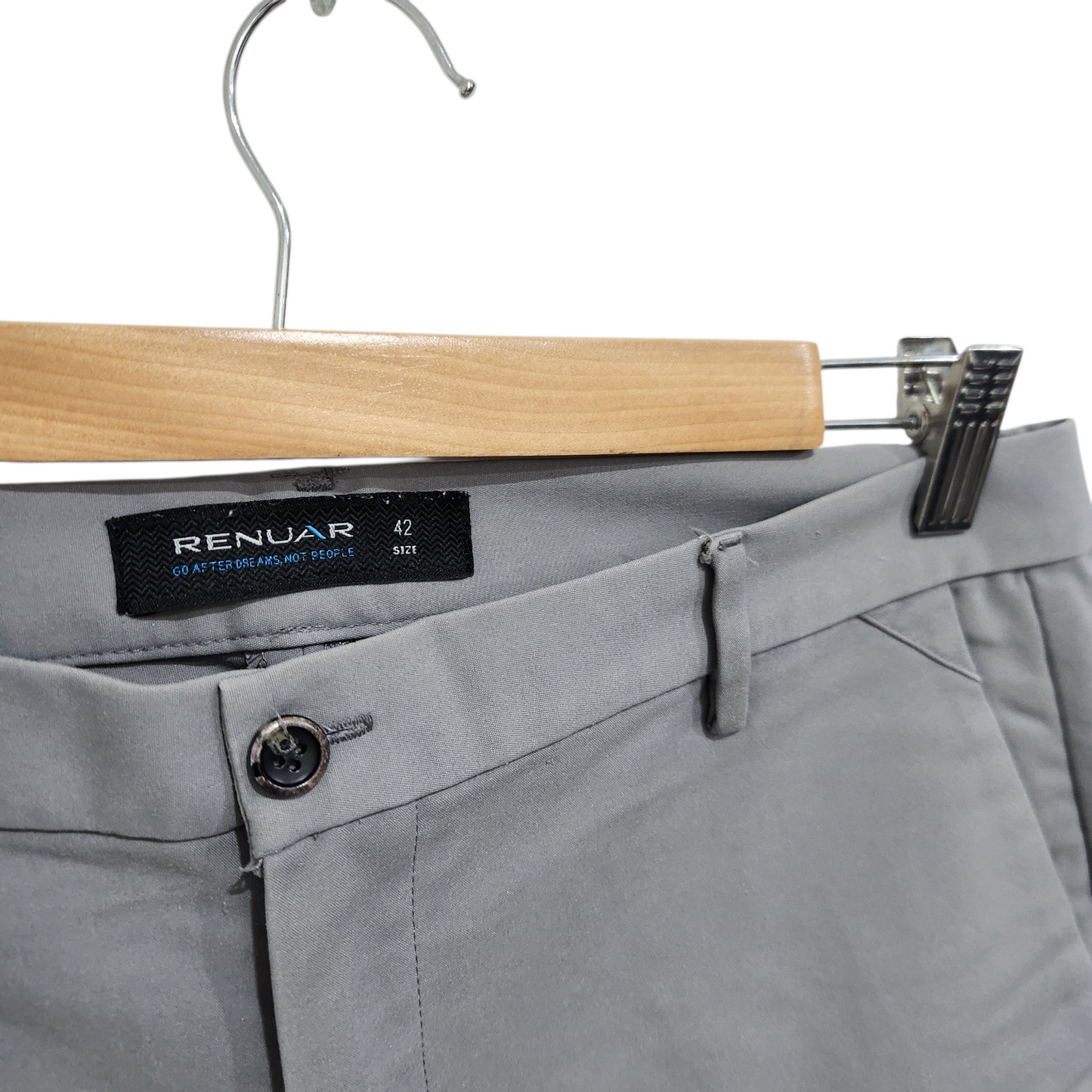 RENUAR | מכנסיים צבע אפור לגבר מידה 42 אירופאית | 32 אמריקאת