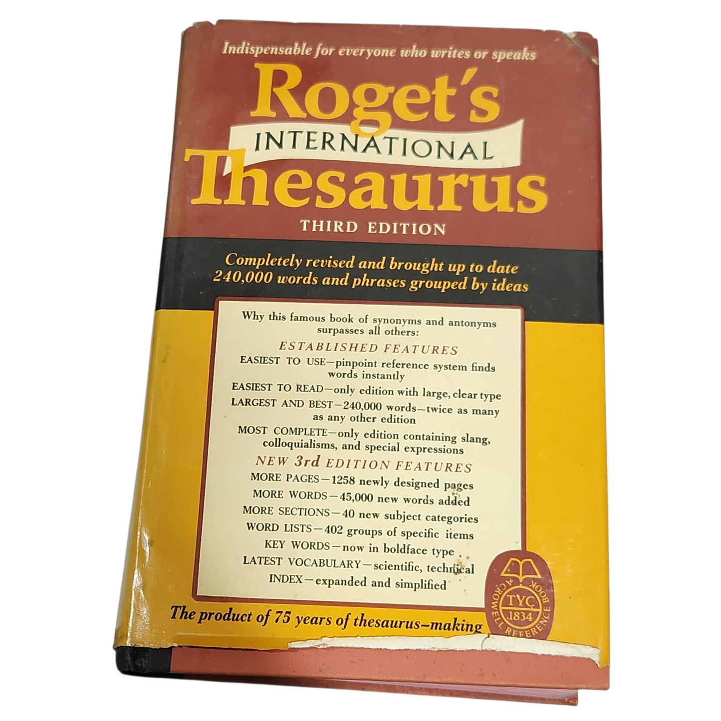 Roget's International Thesaurus – Third Edition
