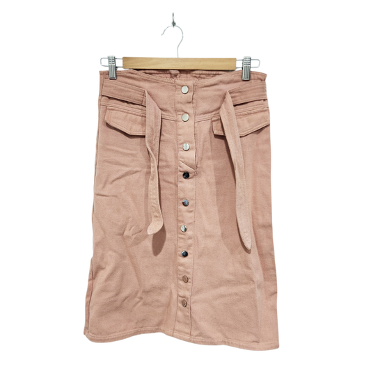 BASIC COLLECTION | חצאית צבע אפרסק לאישה מידה S