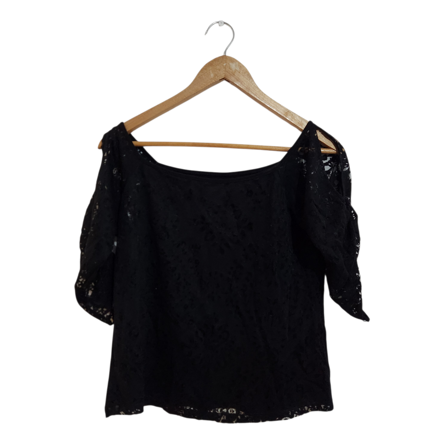 יעל לב | חולצה דקה שחורה לאישה מידה 3 L