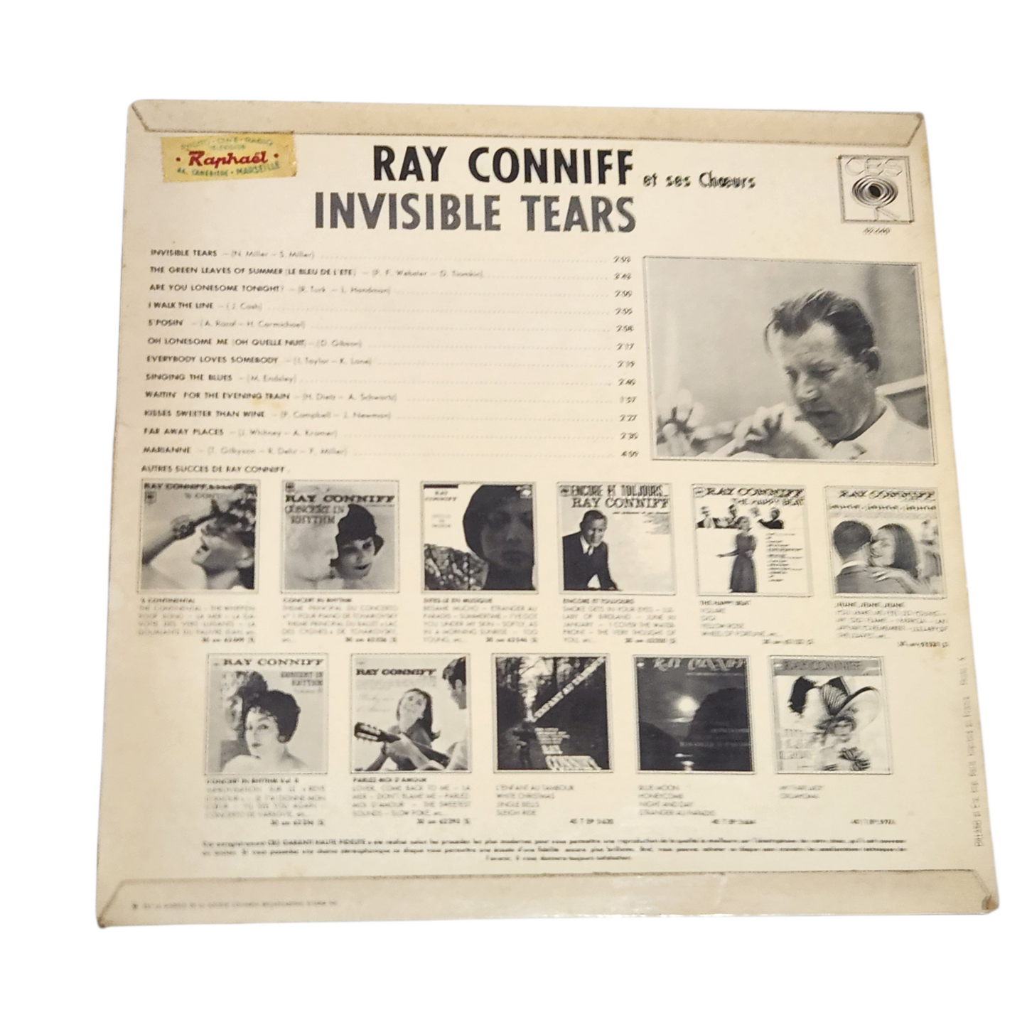 תקליט וינטג' Ray Conniff – Invisible Tears