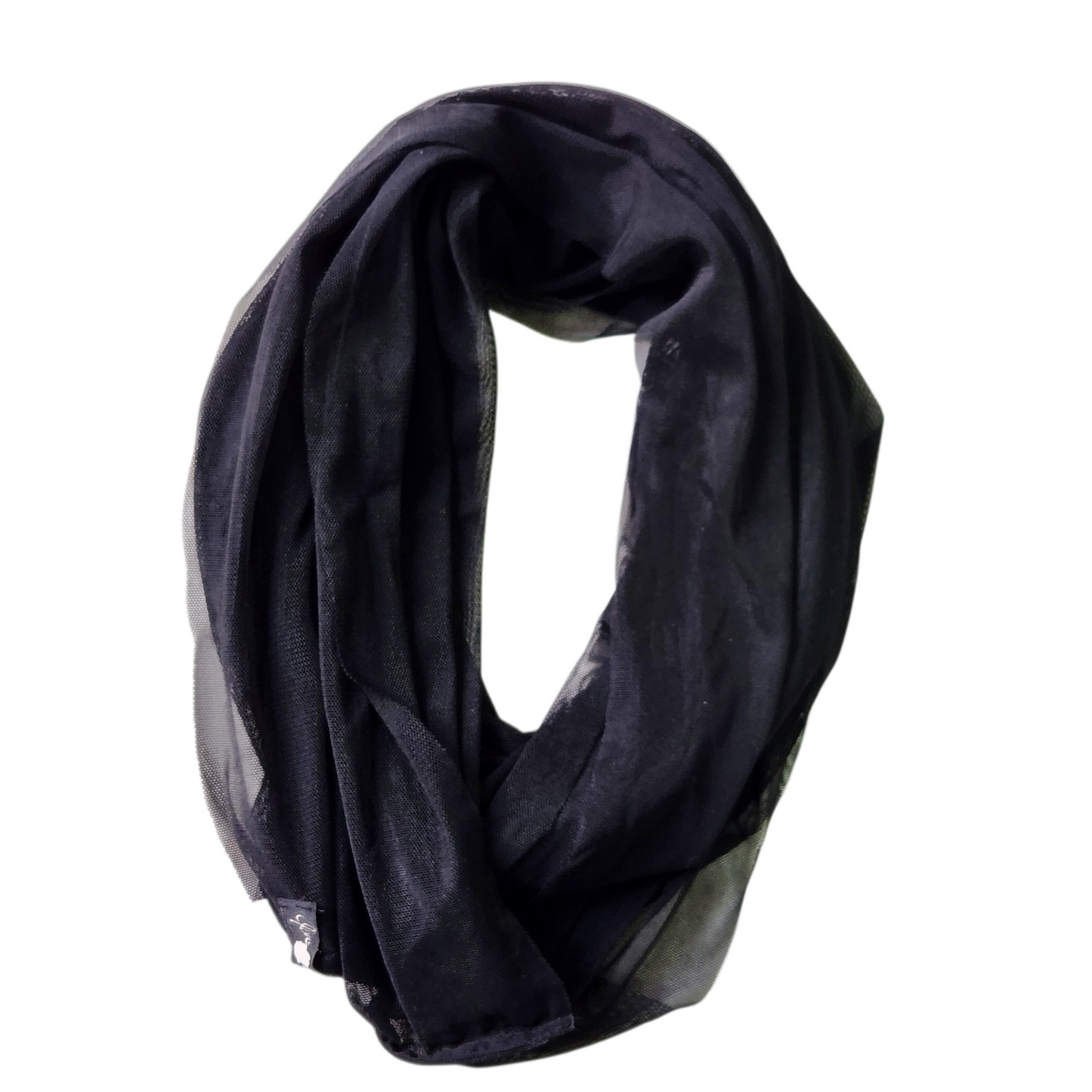 צעיף רשת לולאה צבע שחור