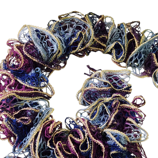 צעיף סרוג מעוצב עבודת יד