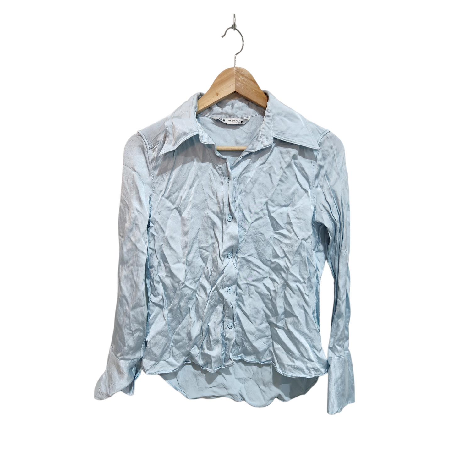 ZARA | חולצה ארוכה סטן לאישה מידה M