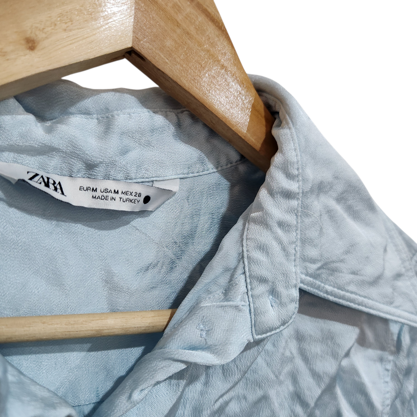 ZARA | חולצה ארוכה סטן לאישה מידה M