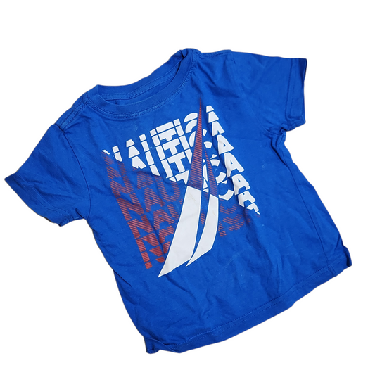 NAUTICA | חולצה קצרה לילדים גיל 2 | מוכתמת