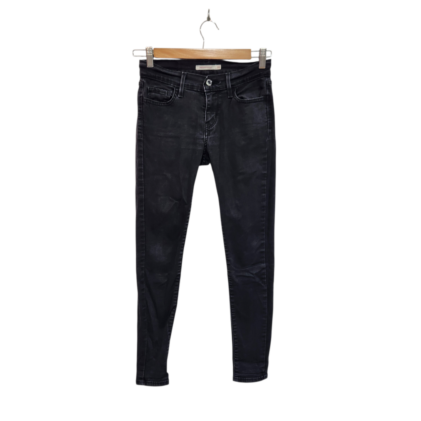 LEVI'S | ג'ינס סופר סקיני צבע שחור | לאישה מידה 26 אמריקאית | 36 אירופאית