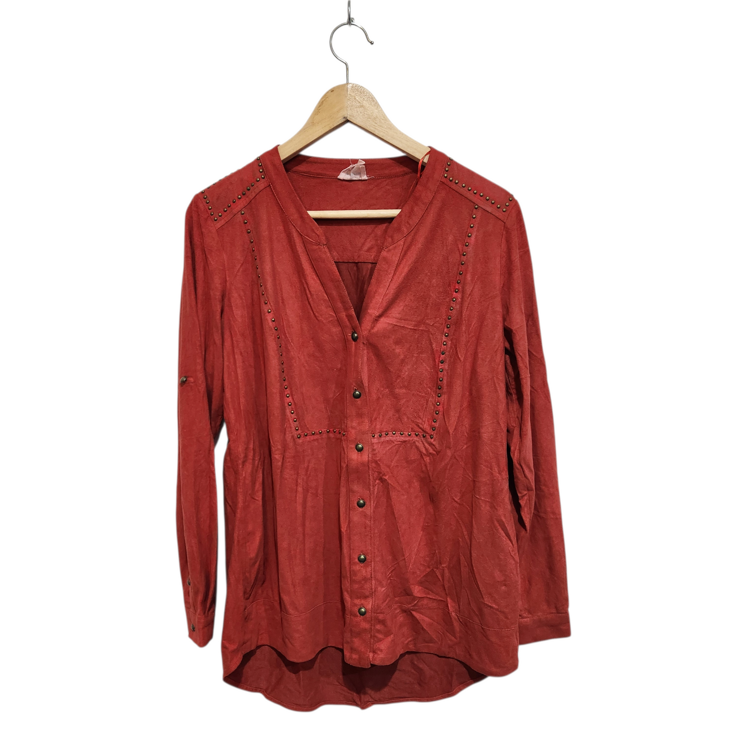 CRAZY LINE BY SIGAL DEKEL | חולצת זמש מעוצבת לאישה מידה 40 L