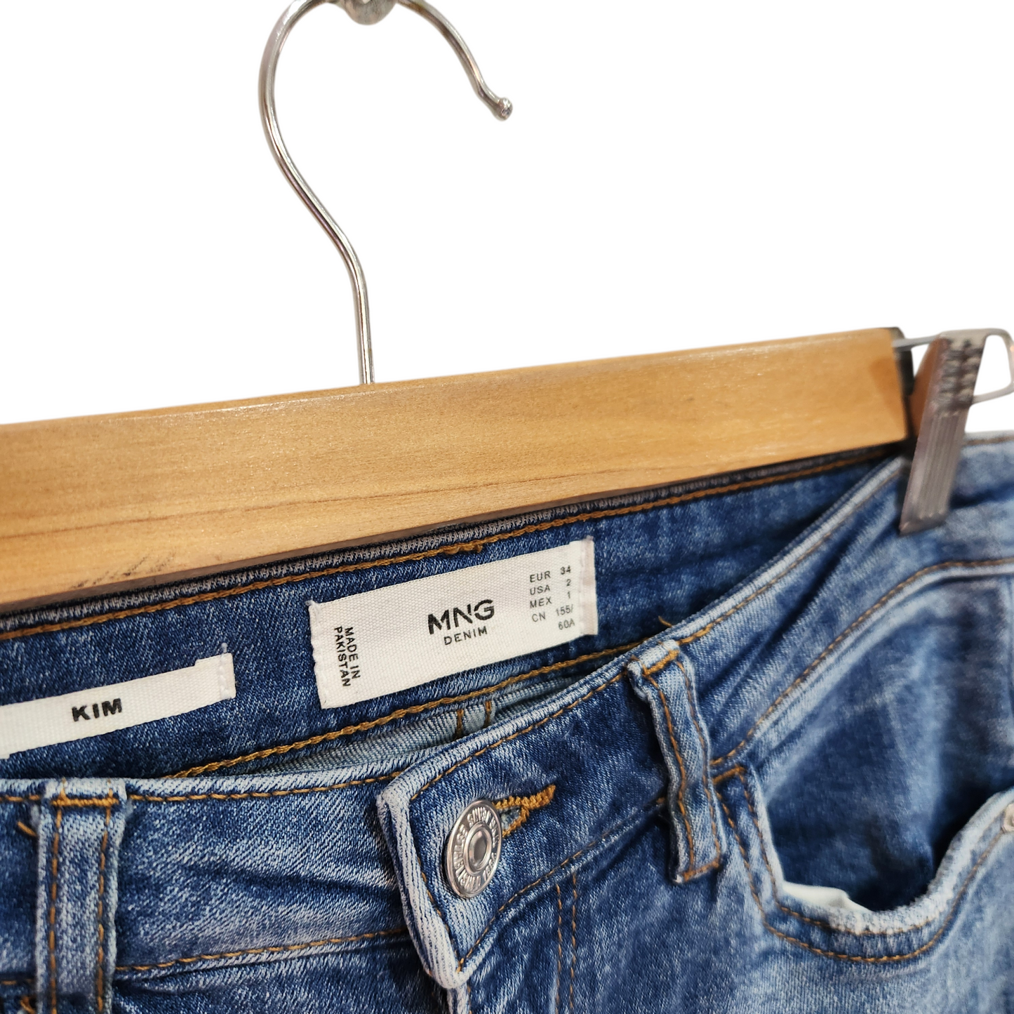 MANGO | KIM | ג'ינס סקיני לאישה מידה 34 XS