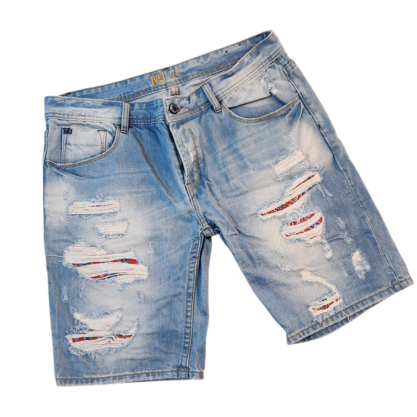 MANIA JEANS | ג'ינס קצר לגבר מידה 46 | 36 אינץ | XL